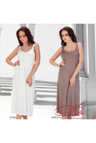 Элегантная и стильная длинная женская ночная сорочка De Lafense 921